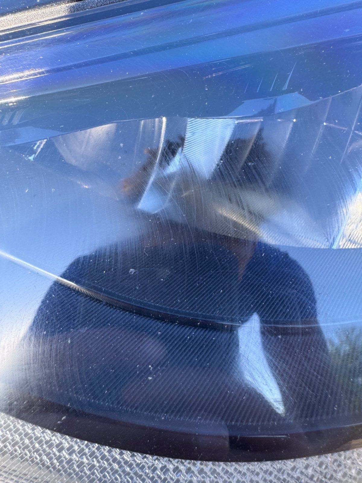 Headlight before restoration